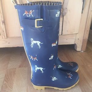 Joules dog rain boots